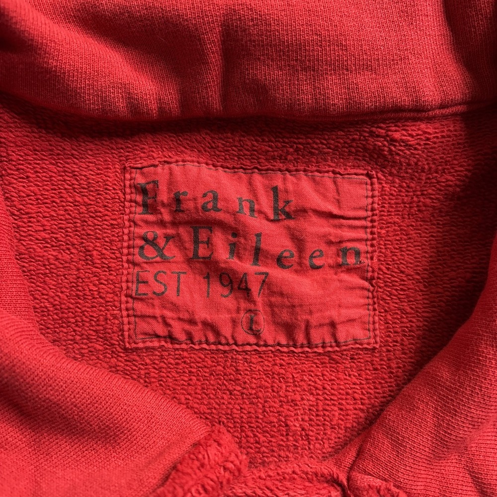 Frank & Eileen Tee Lab Jacket Women's Large Red Belfast LabCrop French Terry - Picture 2 of 9